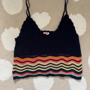 Missimo Knit Rainbow Crop Size
